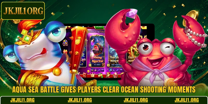 Aqua Sea Battle gives players clear ocean shooting moments