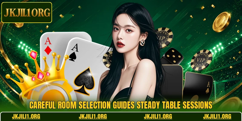 Careful room selection guides steady table sessions