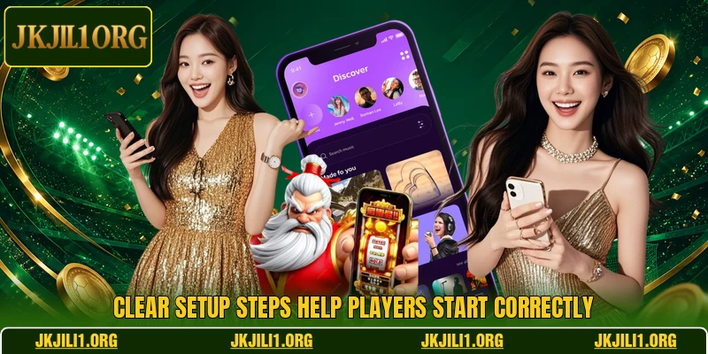 Clear setup steps help players start correctly Clear setup steps help players start correctly