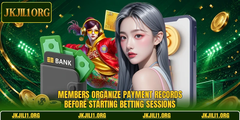 Members organize payment records before starting betting sessions Members organize payment records before starting betting sessions
