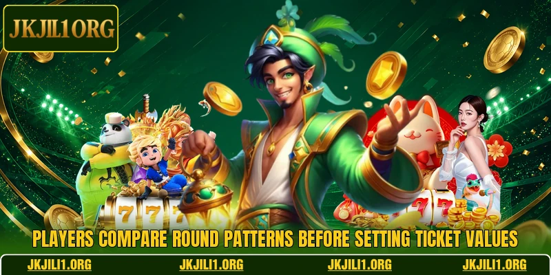 Players compare round patterns before setting ticket values