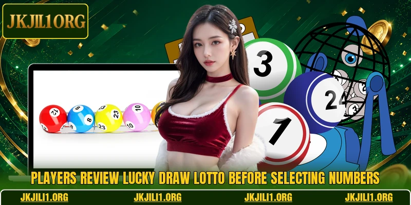 Players review Lucky Draw Lotto before selecting numbers