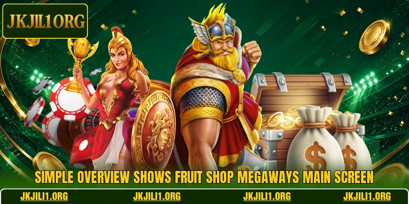 Simple overview shows Fruit Shop Megaways main screen